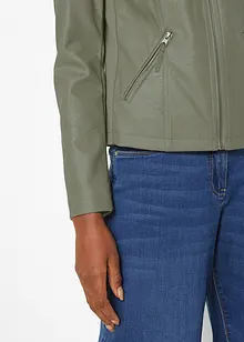 Imitatieleren jas met stretch inzetten opzij, bonprix