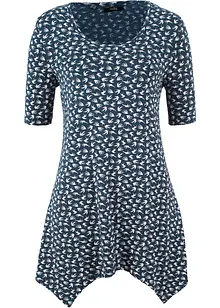 Puntig toelopend shirt, halflange mouw van een zachte viscosemix, bonprix
