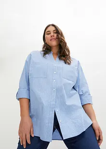 Lange blouse met oprolbare mouwen, bonprix