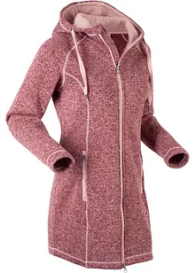 Lang fleece vest met capuchon, bonprix