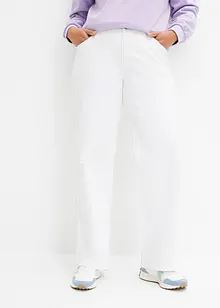 Twill broek, wide leg, bonprix