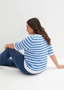 Gebreid shirt, halflange mouw, bonprix