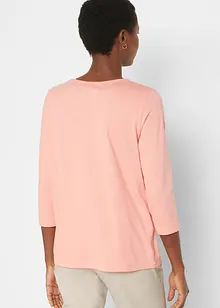 Longsleeve met ronde hals (set van 5), 3/4 mouw, bonprix
