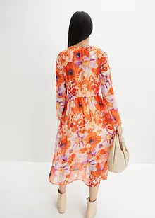 Chiffon jurk met volants, bonprix