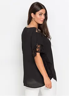 Blouse met kanten details, bonprix