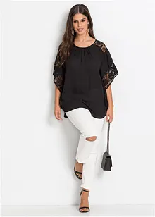 Blouse met kanten details, bonprix