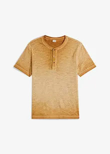 Henley shirt van biologisch katoen in washed out look, bonprix