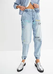 Barrel jeans met print, bonprix