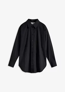 Oversized overhemdblouse met knoopsluiting van katoen, bonprix
