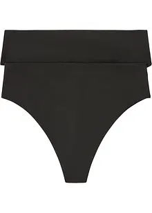 High waist string van glanzend materiaal (set van 2), bonprix