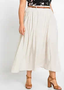 Maxi rok met riem (2-dlg. set), bonprix