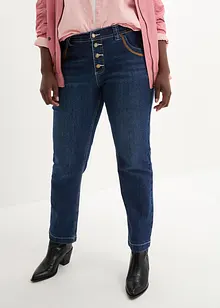 Mid waist stretch jeans, straight, bonprix