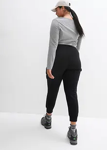 Joggingbroek met cargozakken, cropped, bonprix