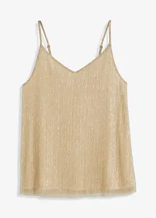 Spaghetti top met glitter, bonprix