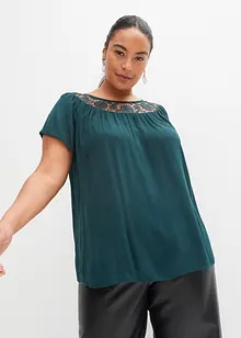 Blouse met kant, bonprix