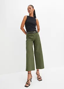 Wide leg jeans met high waist en comfortband, bonprix