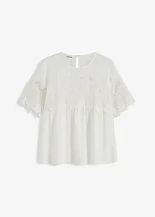 Blouse met kant, bonprix