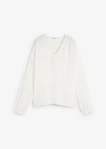 Losjes vallende crinkle blouse met knoopsluiting, bonprix