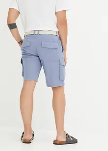 Cargo bermuda met linnen en riem, regular fit, bonprix