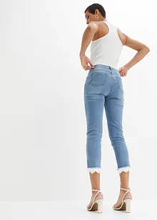 Stretch jeans met kanten boordjes, bonprix