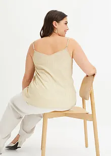 Spaghetti top met glitter, bonprix