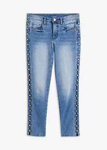 Skinny jeans met parels, bonprix