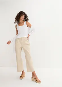 Wide leg jeans met high waist en comfortband, bonprix