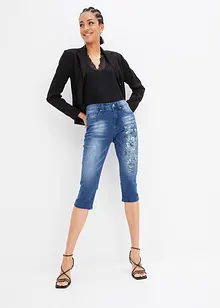 Capri jeans met vlinderprint, bonprix