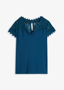 Shirt met kant van viscose, bonprix