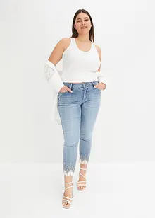 Skinny jeans met kant, bonprix