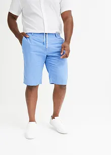 Chino bermuda met linnen en strikkoordjes, regular fit, bonprix