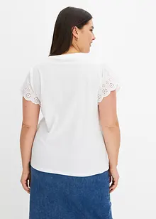 Shirt met broderie anglaise, bonprix