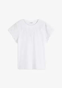 Shirt met broderie anglaise, bonprix