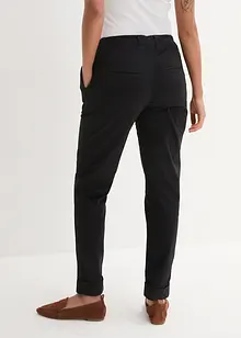 Stretch chino met comfortband en opgerolde pijpen, bonprix