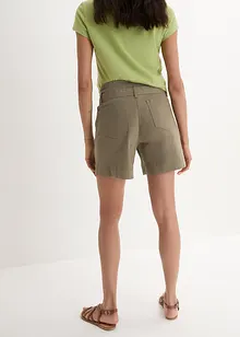 Twill short met strikceintuur, bpc bonprix collection