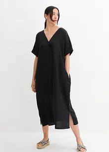 Wijde kaftan jurk van puur linnen, bonprix