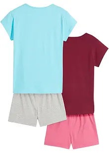 Meisjes shortama (4-delige set), bonprix