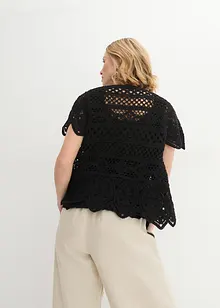 Kort crochet vest, bonprix