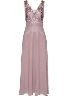 Maxi jurk met pailletten en borduursel, bonprix