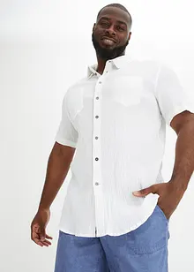 Overhemd van katoen in crinkle look met korte mouwen, bonprix