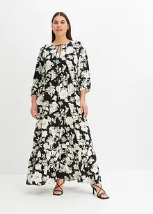 Gedessineerde maxi jurk van vloeiende viscose, bonprix