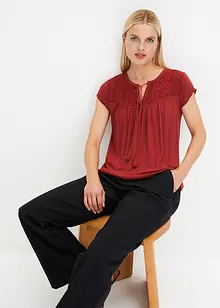 Shirt met broderie anglaise, bonprix