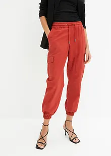 Cargo broek met linnen, bonprix