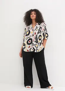 Crinkle blouse met smokwerk, bonprix