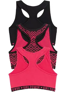 Meisjes bralette met biologisch katoen (set van 3), bonprix