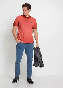 Piqué poloshirt in gewassen look, korte mouw, bonprix