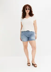 Jeans short met borduursel, BODYFLIRT