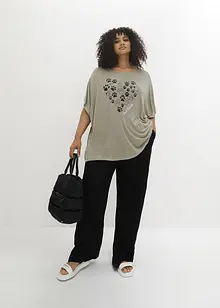 Bigshirt met print van licht materiaal, bonprix