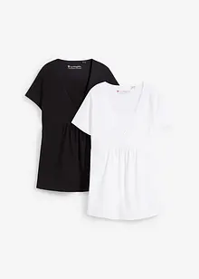 2-in-1 zwangerschapsshirt / voedingsshirt (set van 2), bonprix