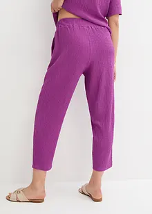 Wijde jersey broek van crêpe, cropped, bonprix